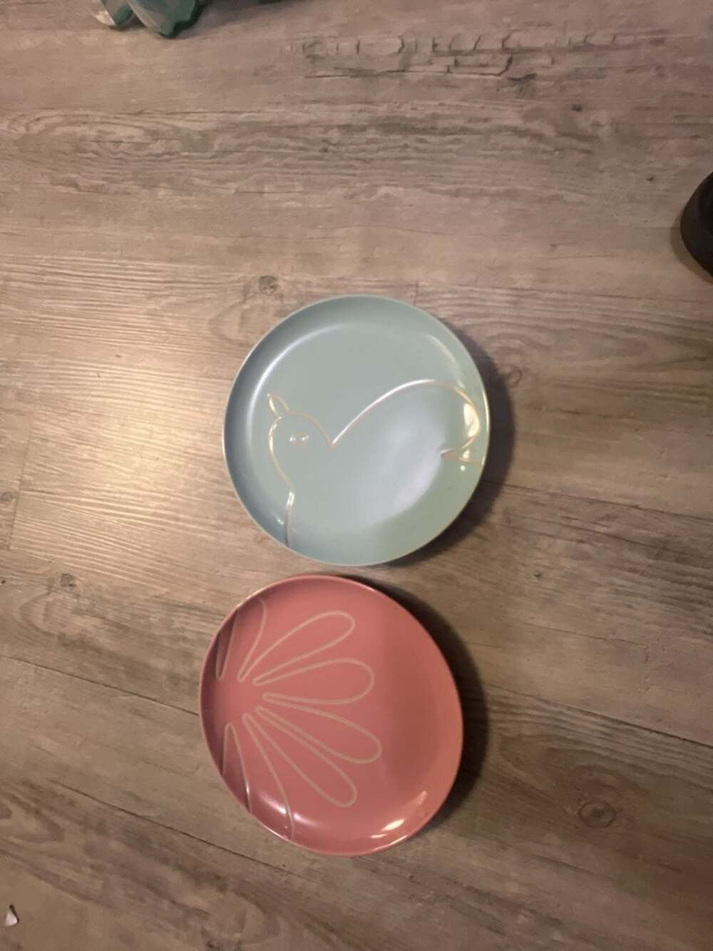 Royal Doulton Tilly Pink and Blue Ceramic salad Plates Set of 2